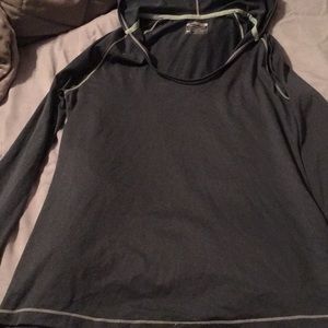 Long sleeved dri-fit hooded top